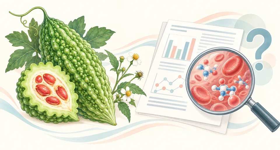 苦瓜胜肽真的能降血糖嗎？人體研究、效果限制與鬼針草清草茶等保健品比較衛教插圖