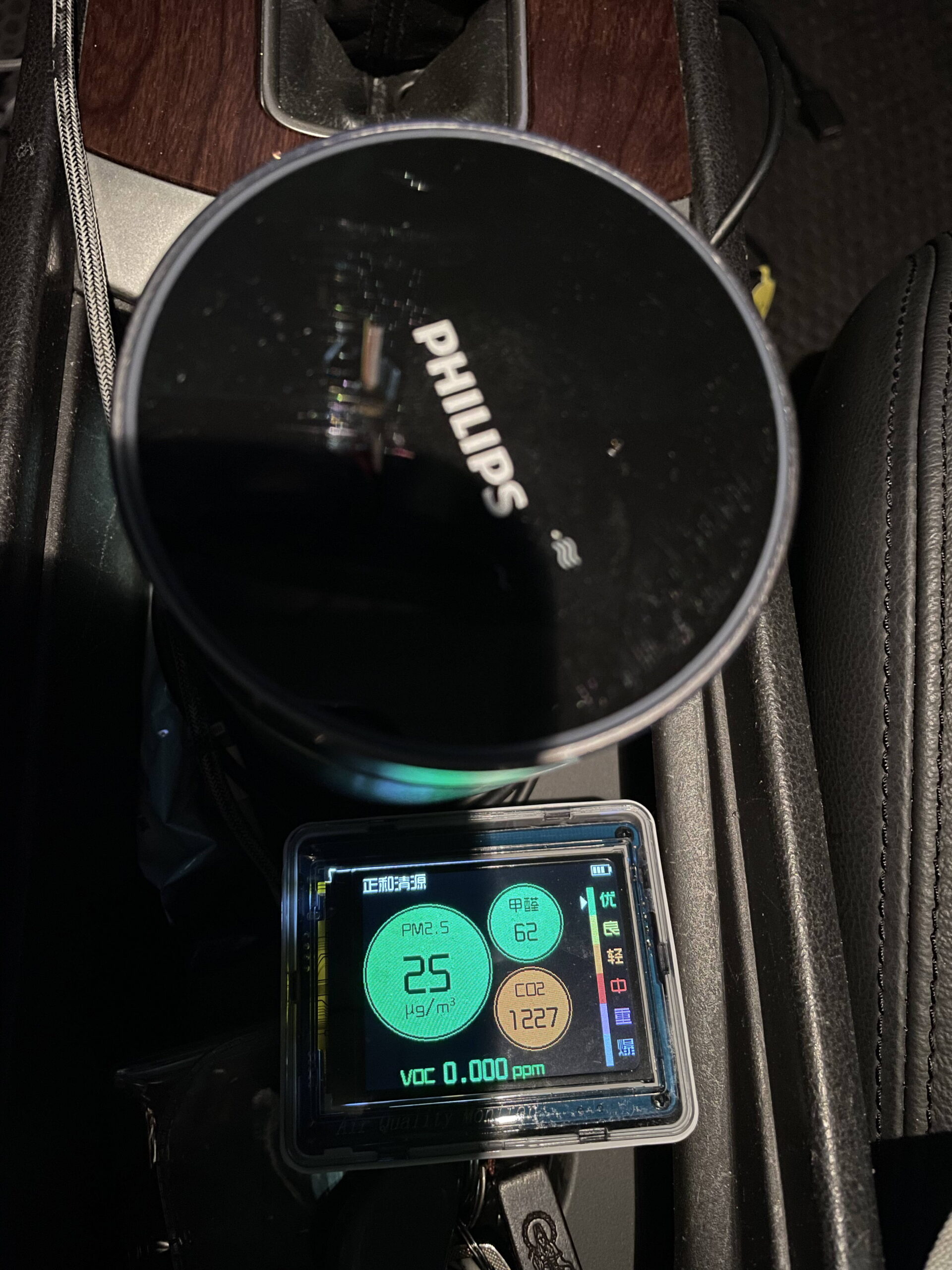 正和清源B36空氣質量檢測儀 + PHILIPS飛利浦車用除菌空氣清淨機GP5612 心得分享 (PM2.5/甲醛/二氧化碳/揮發性有機化合物)
