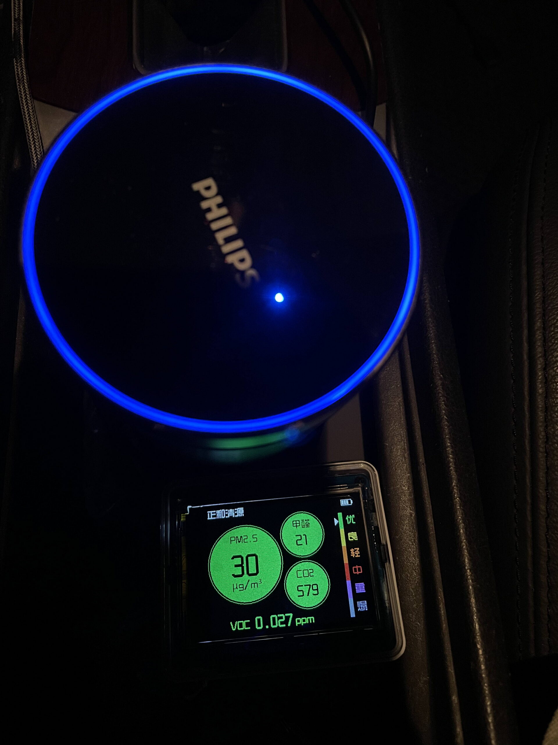 正和清源B36空氣質量檢測儀 + PHILIPS飛利浦車用除菌空氣清淨機GP5612 心得分享 (PM2.5/甲醛/二氧化碳/揮發性有機化合物)