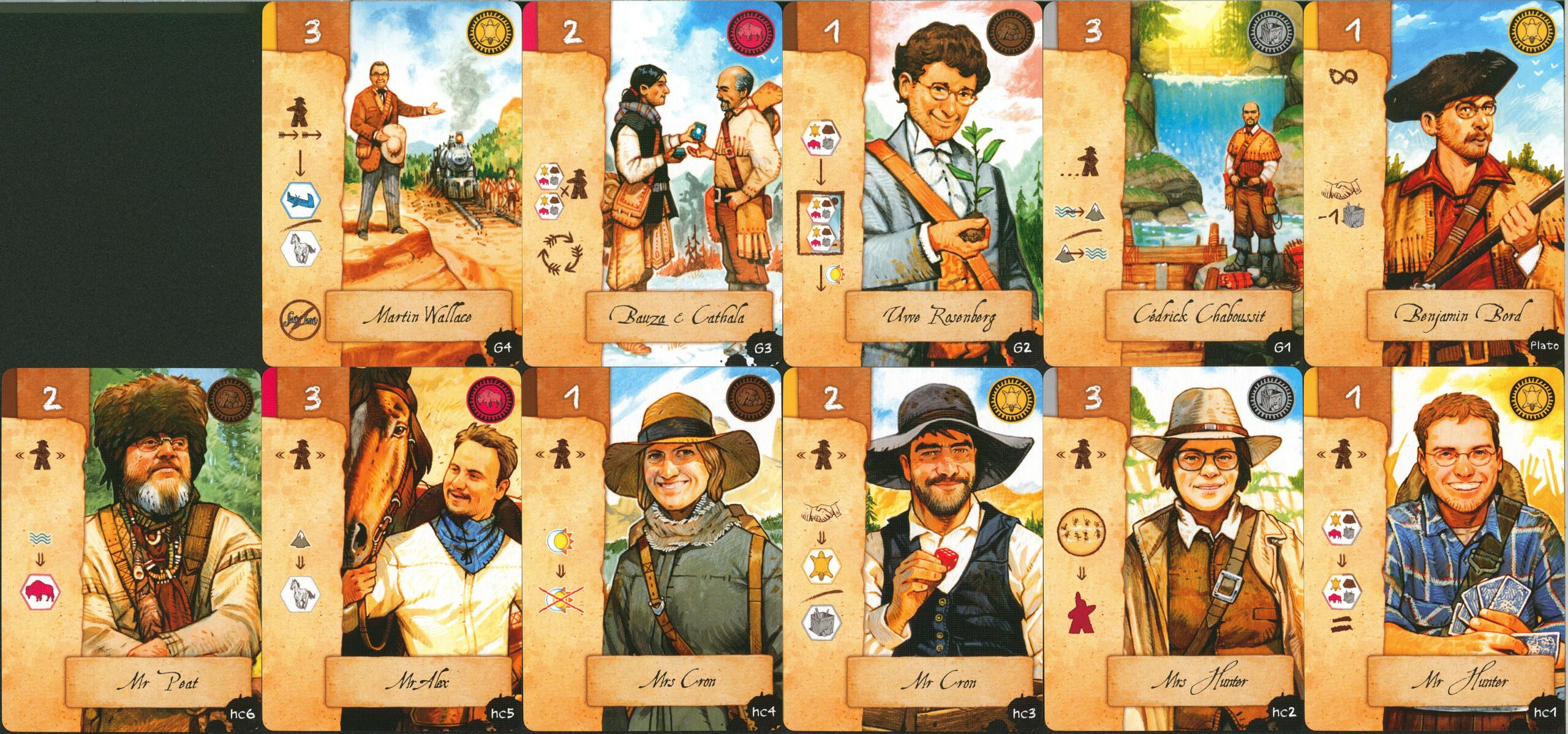 Promo的11張角色卡表 Lewis & Clark: The Expedition Second Edition 完整整理|角色卡表・玩家幫助卡・新舊版本差異・常見錯誤與 Promo 卡全解析