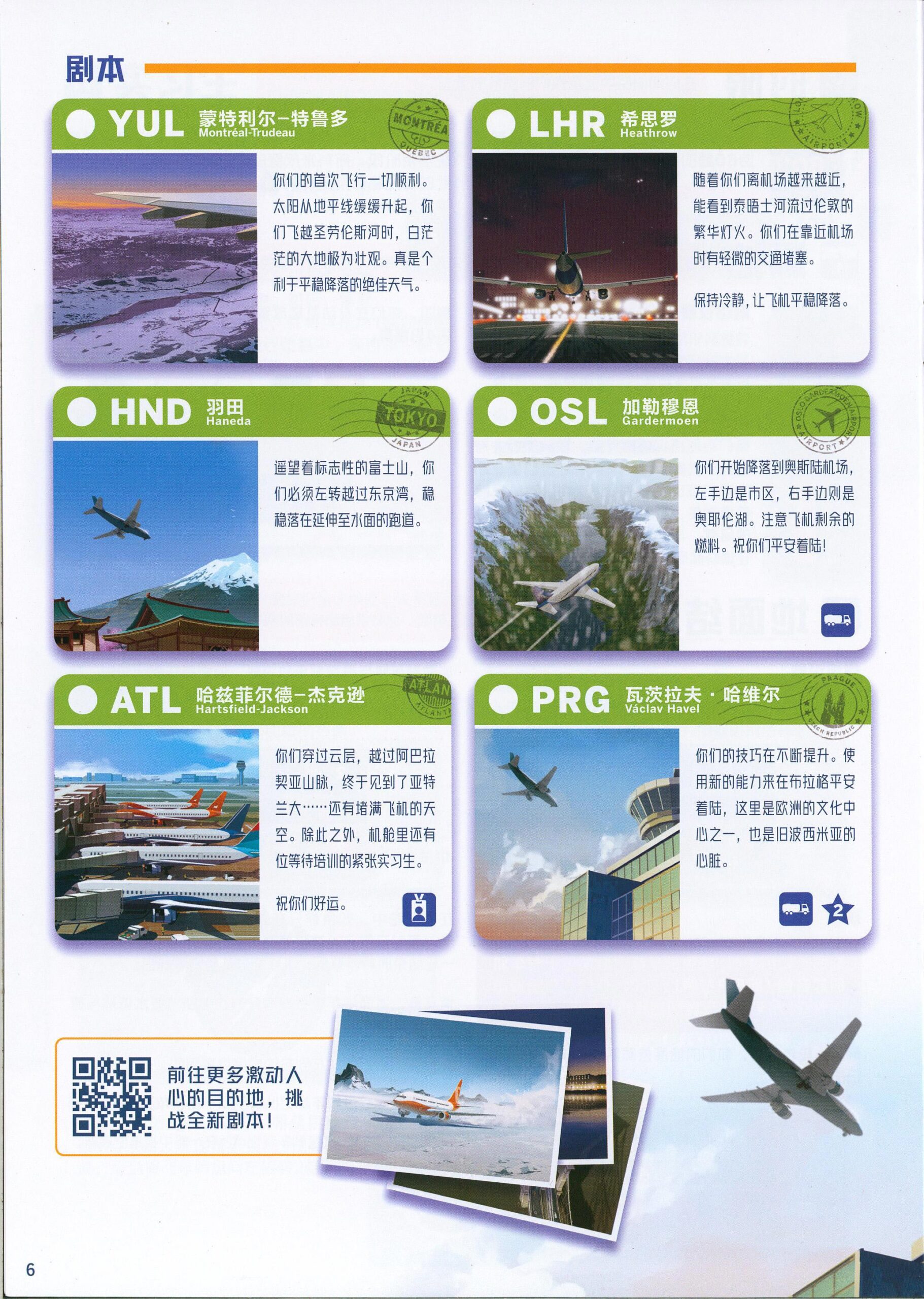 天合小隊 (Sky Team) 桌遊裡11個機場的背景介紹