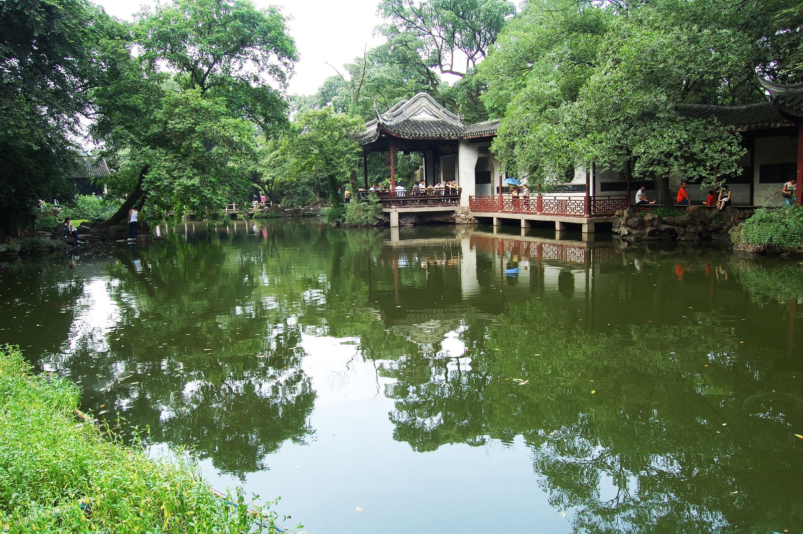 寄暢園水榭與綠意倒影｜2007/07 中國江南