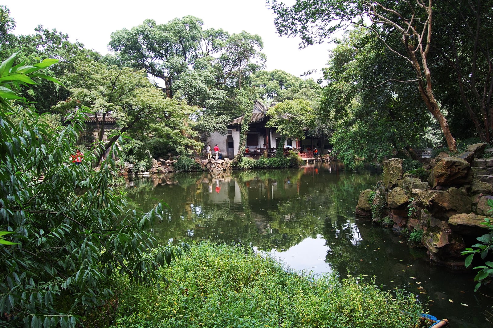 寄暢園池畔的古典園林景致｜2007/07 中國江南