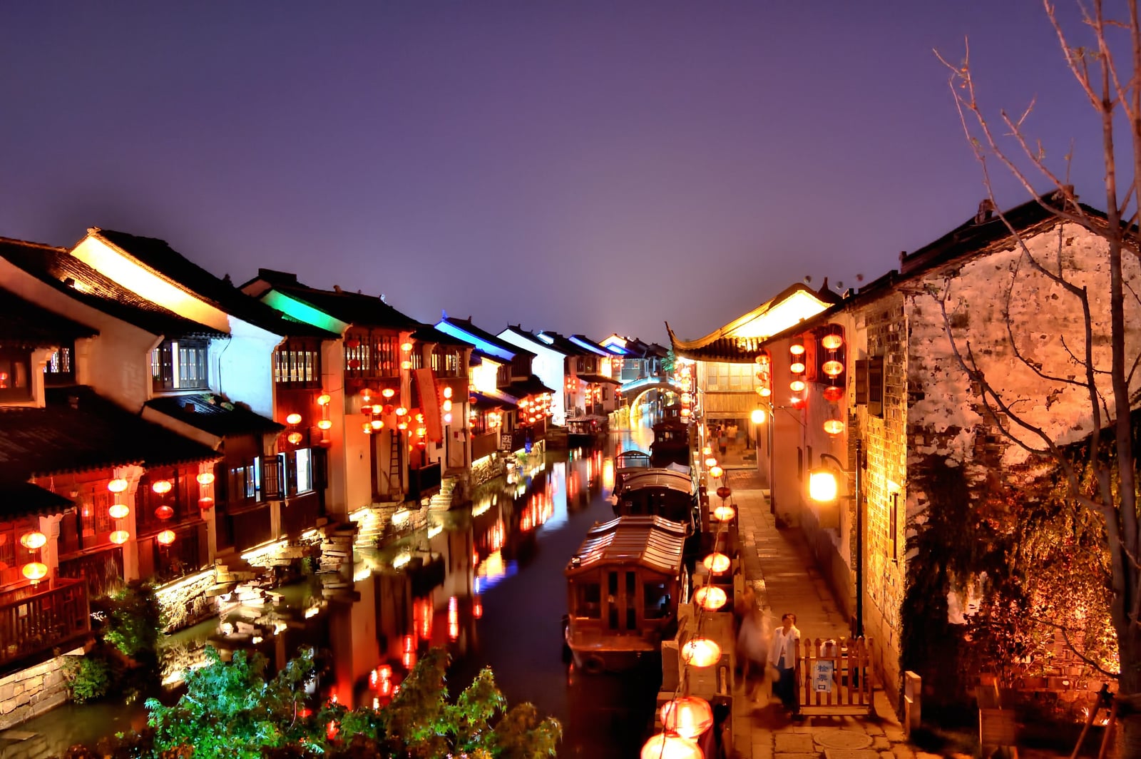 七里山塘古街的璀璨夜色｜2007/07 中國江南