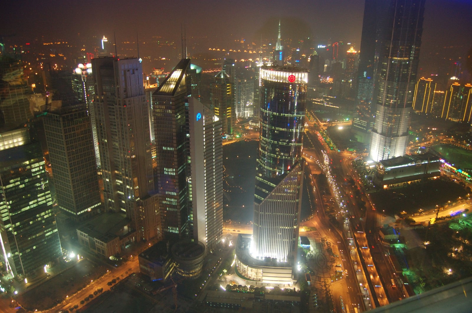 俯瞰上海陸家嘴璀璨夜景｜2007/07 中國江南