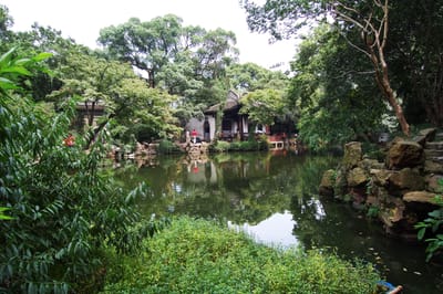寄暢園池畔的古典園林景致｜2007/07 中國江南