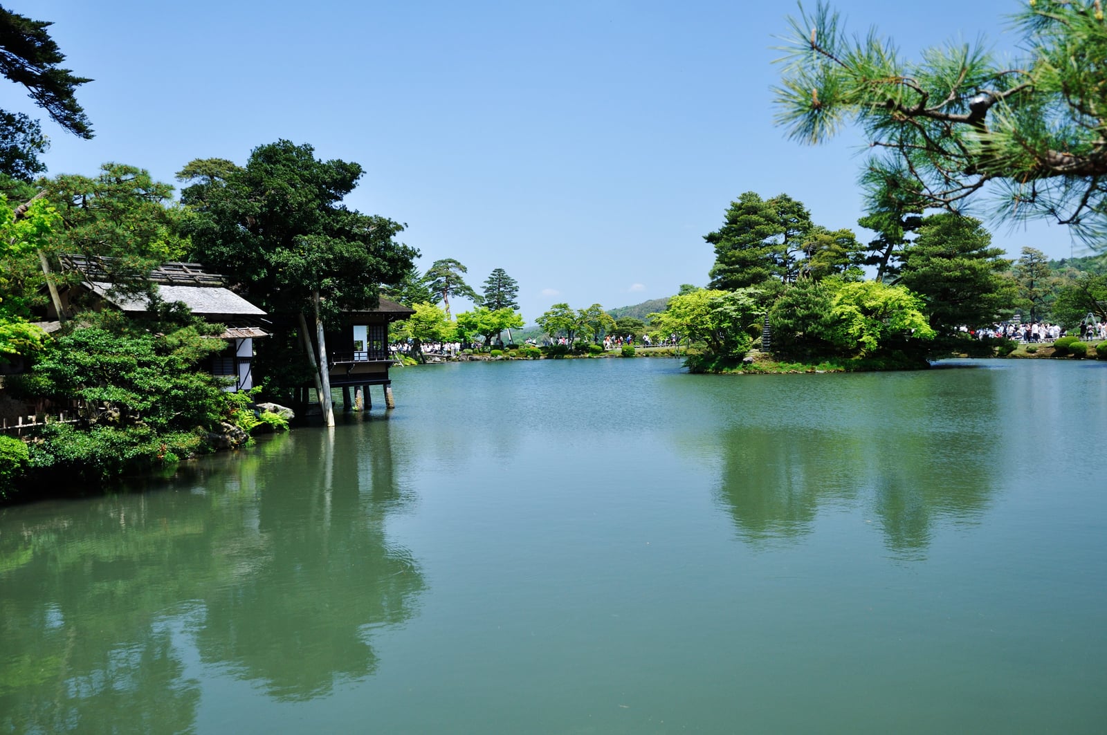 兼六園霞之池的翠綠春日景致｜2012/05 北陸