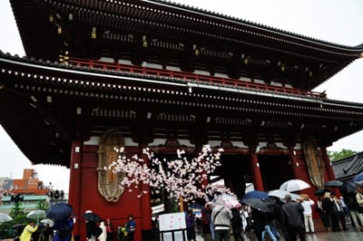 雨中淺草寺寶藏門的朱紅氣勢｜2012/05 北陸
