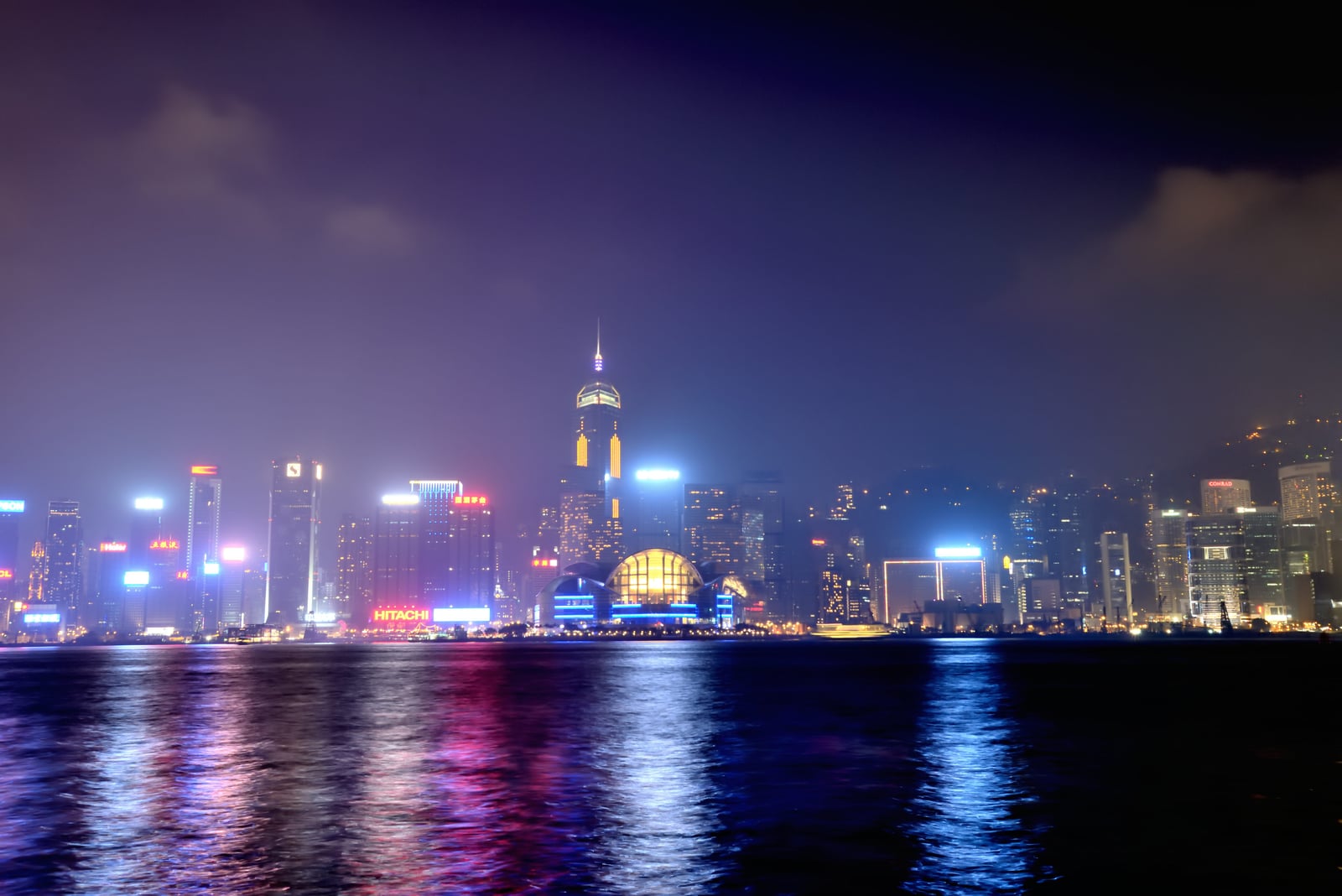 維多利亞港璀璨的城市夜景倒影｜2013-2015 香港
