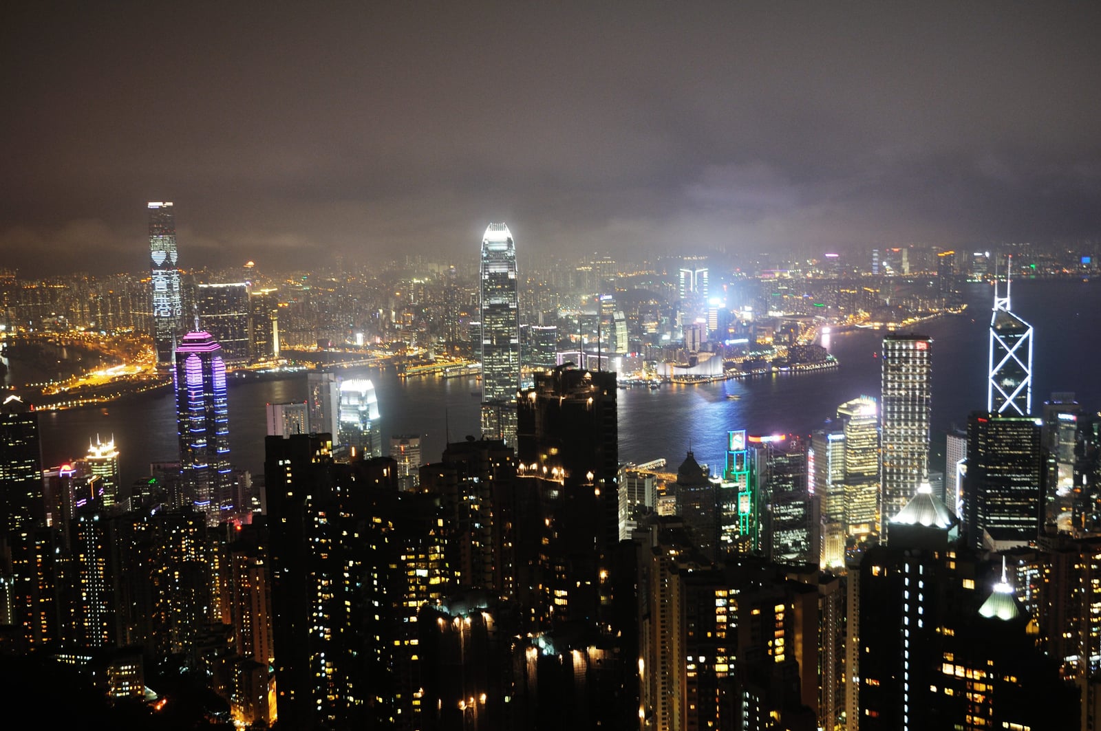 太平山頂俯瞰維多利亞港璀璨夜景｜2013-2015 香港