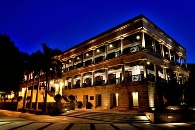 赤柱美利樓的古典建築夜色