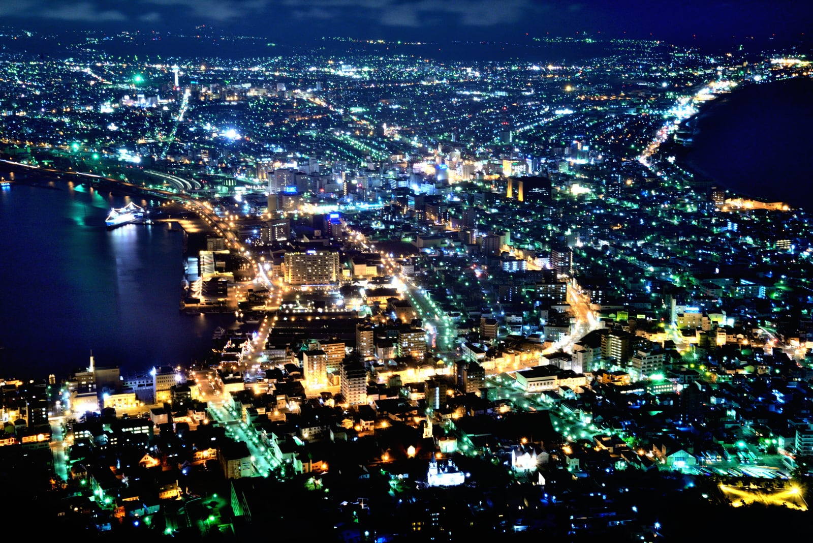 函館山俯瞰璀璨港灣夜景｜2015/03 北海道
