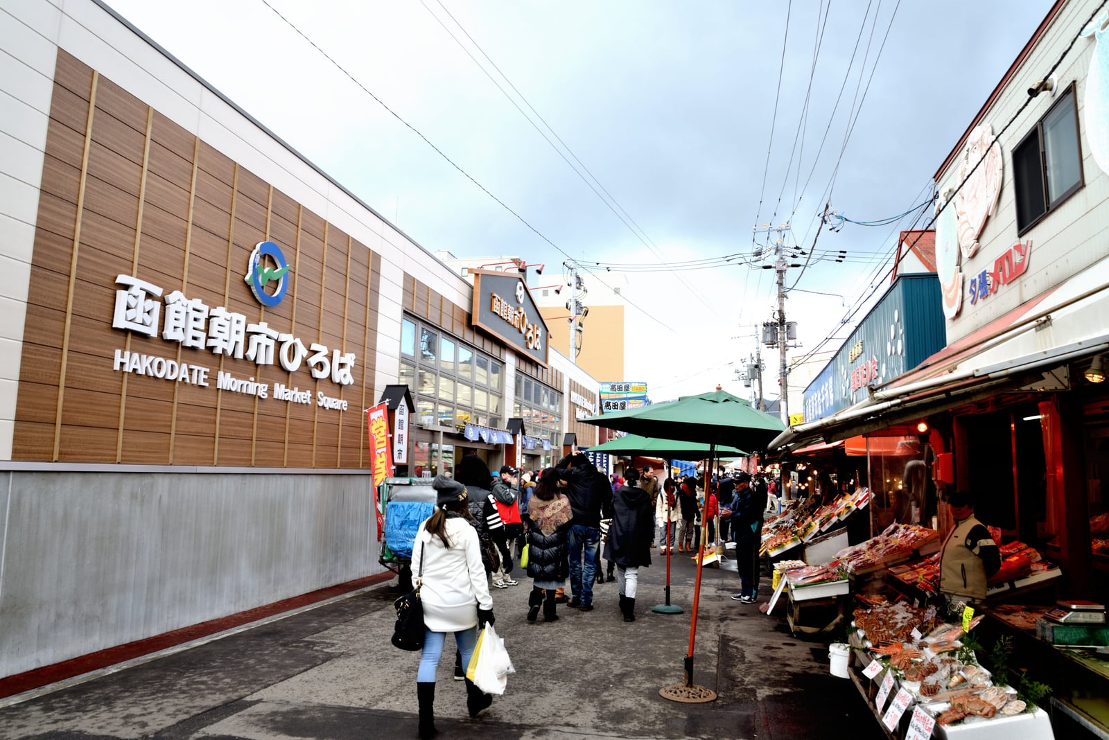 函館朝市廣場的熱鬧晨光｜2015/03 北海道