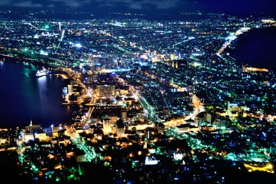 函館山俯瞰璀璨港灣夜景