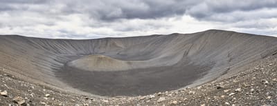 惠爾山巨大火山灰熔岩錐廣角全景