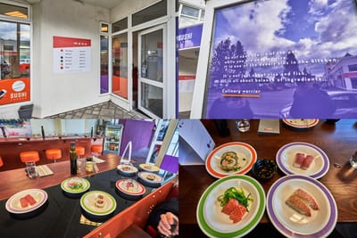 Akureyri 街角的迴轉壽司店用餐時光