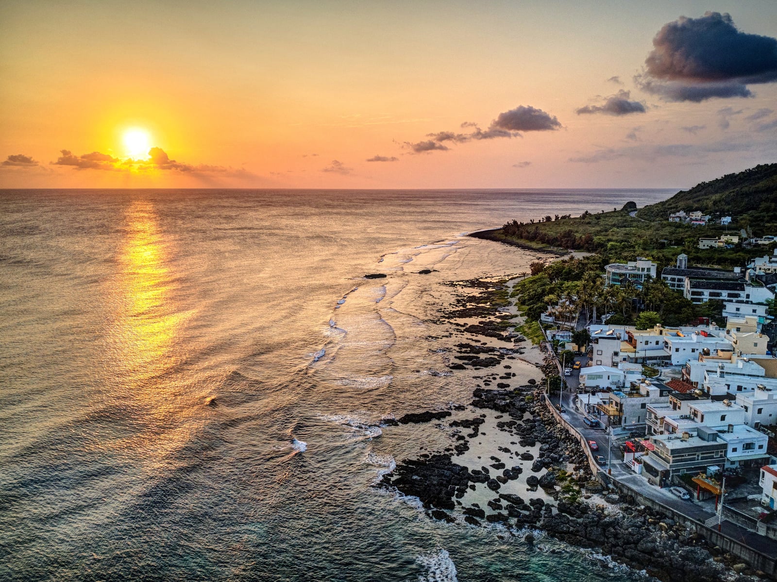 萬里桐海岸金色夕陽與海景空拍｜2018/02~07 國境之南空拍