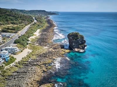 船帆石海岸與湛藍海景空拍｜2018/02~07 國境之南空拍