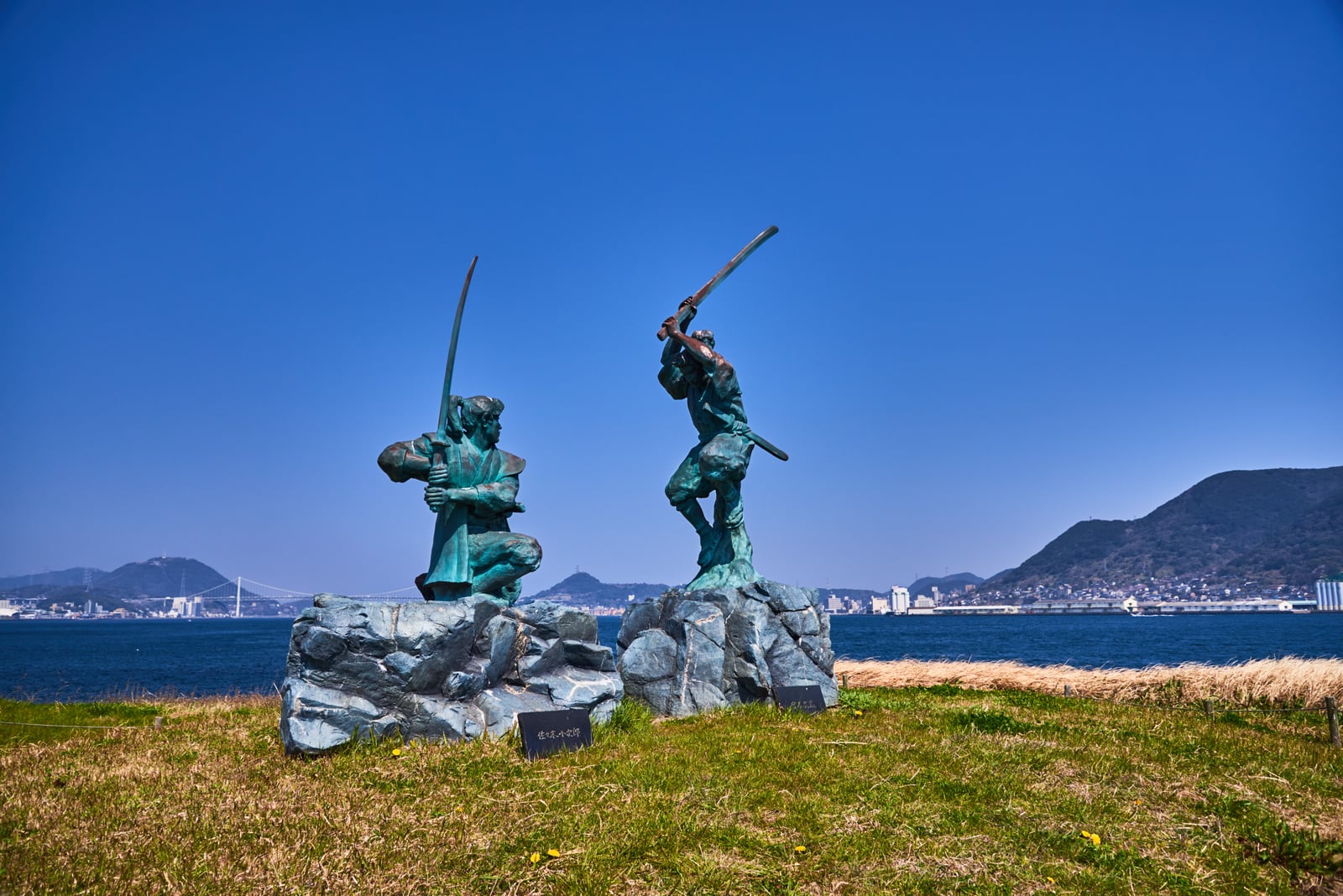 巖流島宮本武藏與佐佐木小次郎決鬥像｜2018/03 北九州/廣島