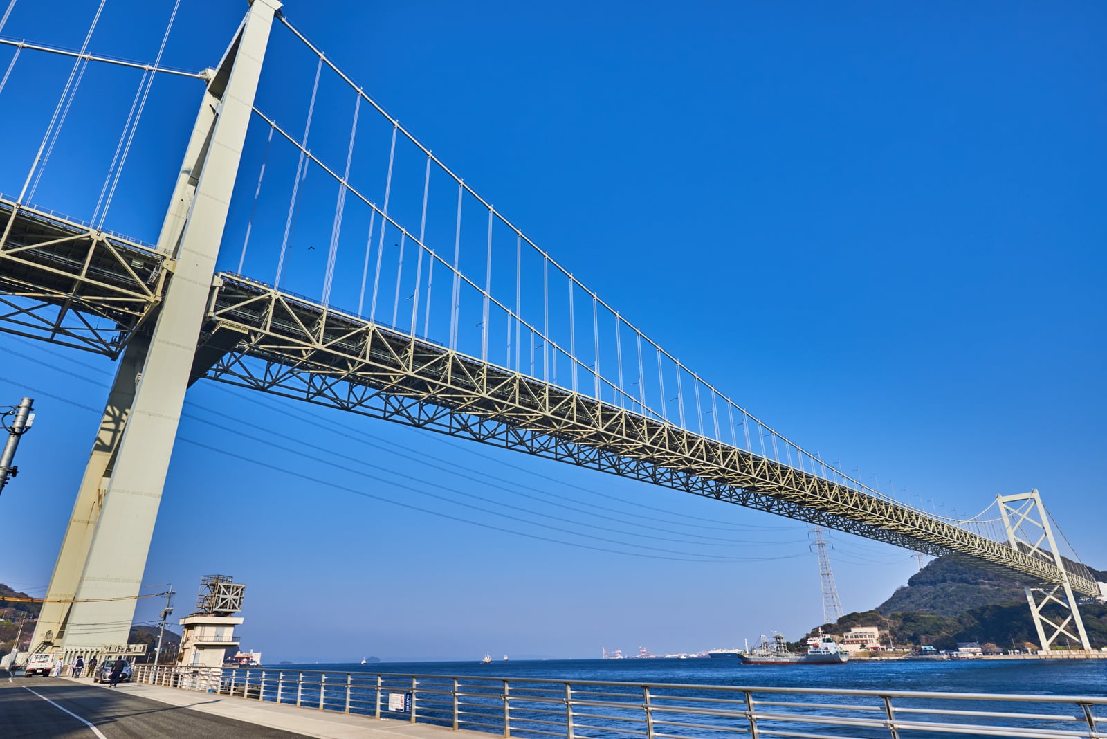 橫跨海峽的壯闊關門橋鋼構線條｜2018/03 北九州/廣島