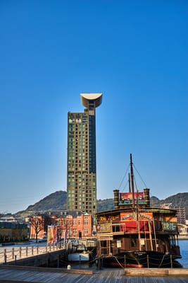 門司港懷舊展望室與港灣風情