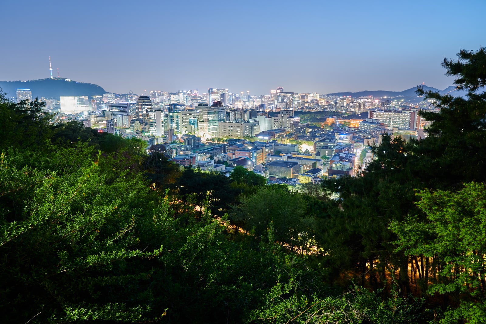 駱山公園俯瞰首爾璀璨夜景｜2018/04+2019/04 韓國首爾