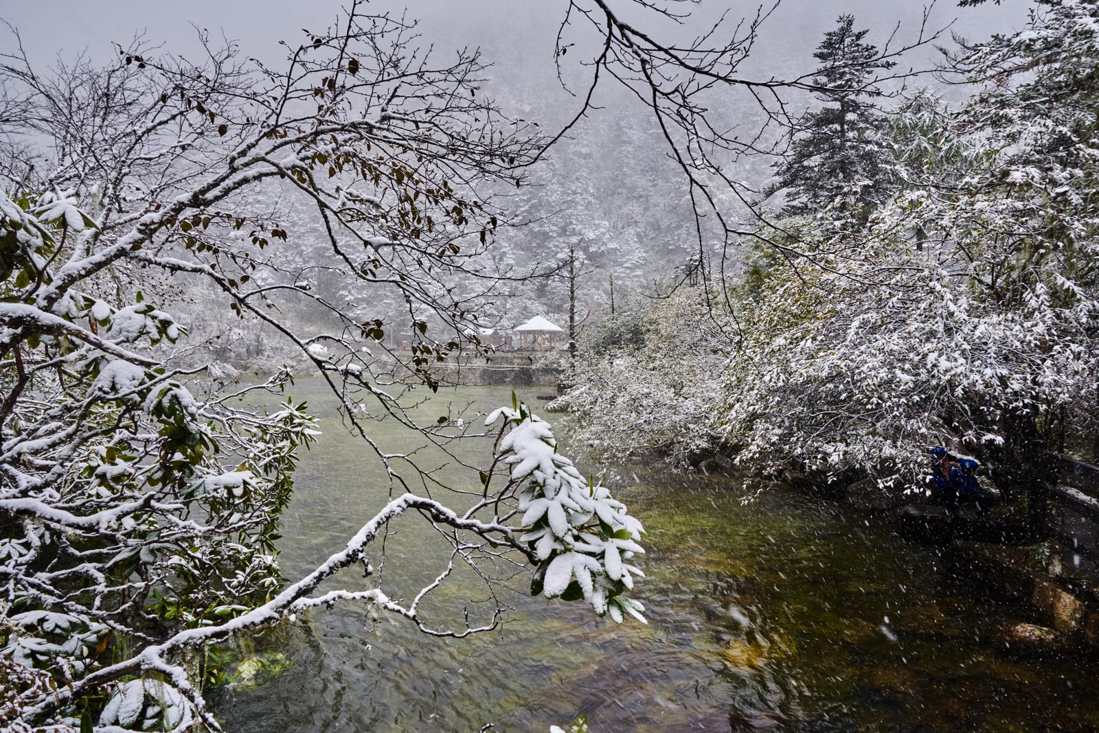 木格措初雪後的靜謐湖畔｜2018/10 川西與稻城亞丁