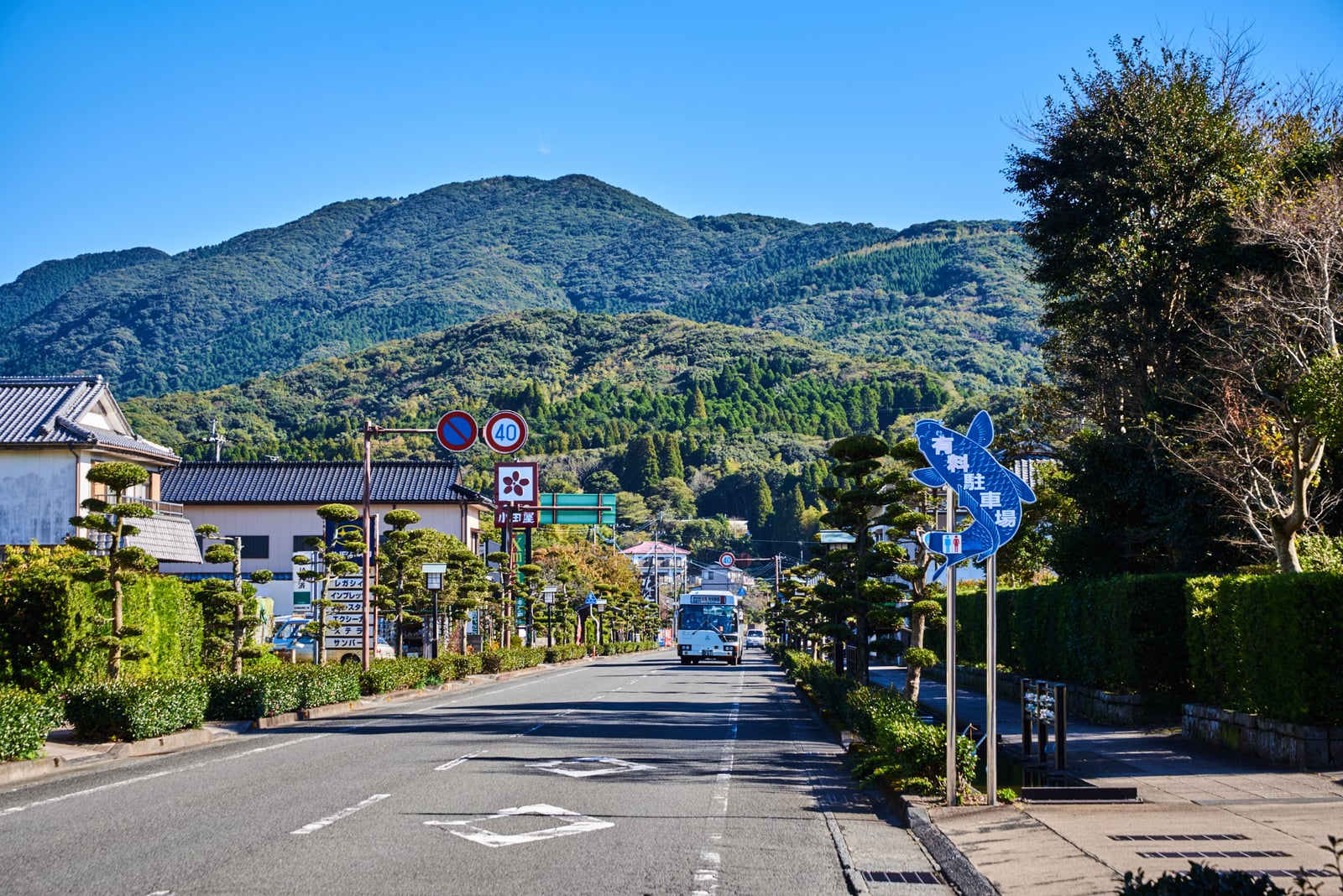 知覽武家屋敷前的晴朗街道｜2018/11 南九州