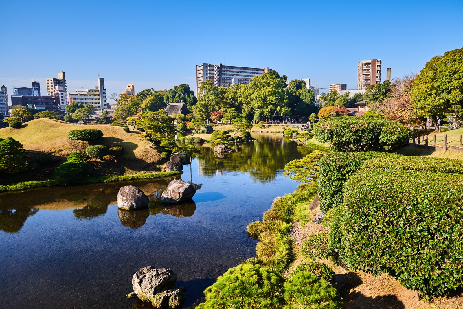水前寺成趣園的秋日庭園景致｜2018/11 南九州