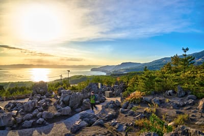 有村溶岩展望所的夕陽餘暉｜2018/11 南九州