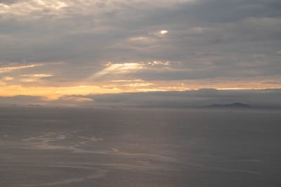 北竿播音站海面上的耶穌光