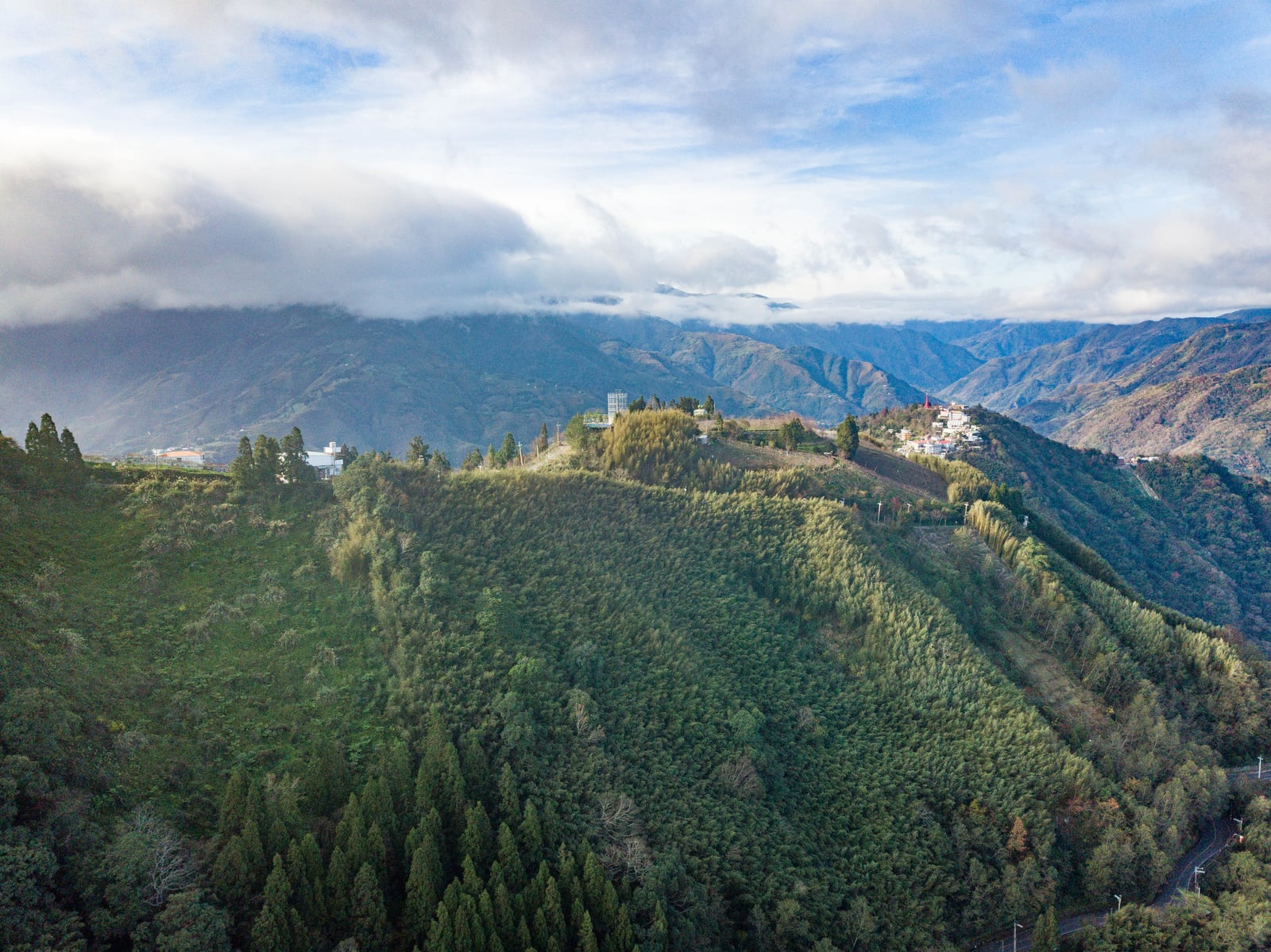 達觀渡假農場山巒雲霧空拍景致｜2021/12 大溪拉拉山明池