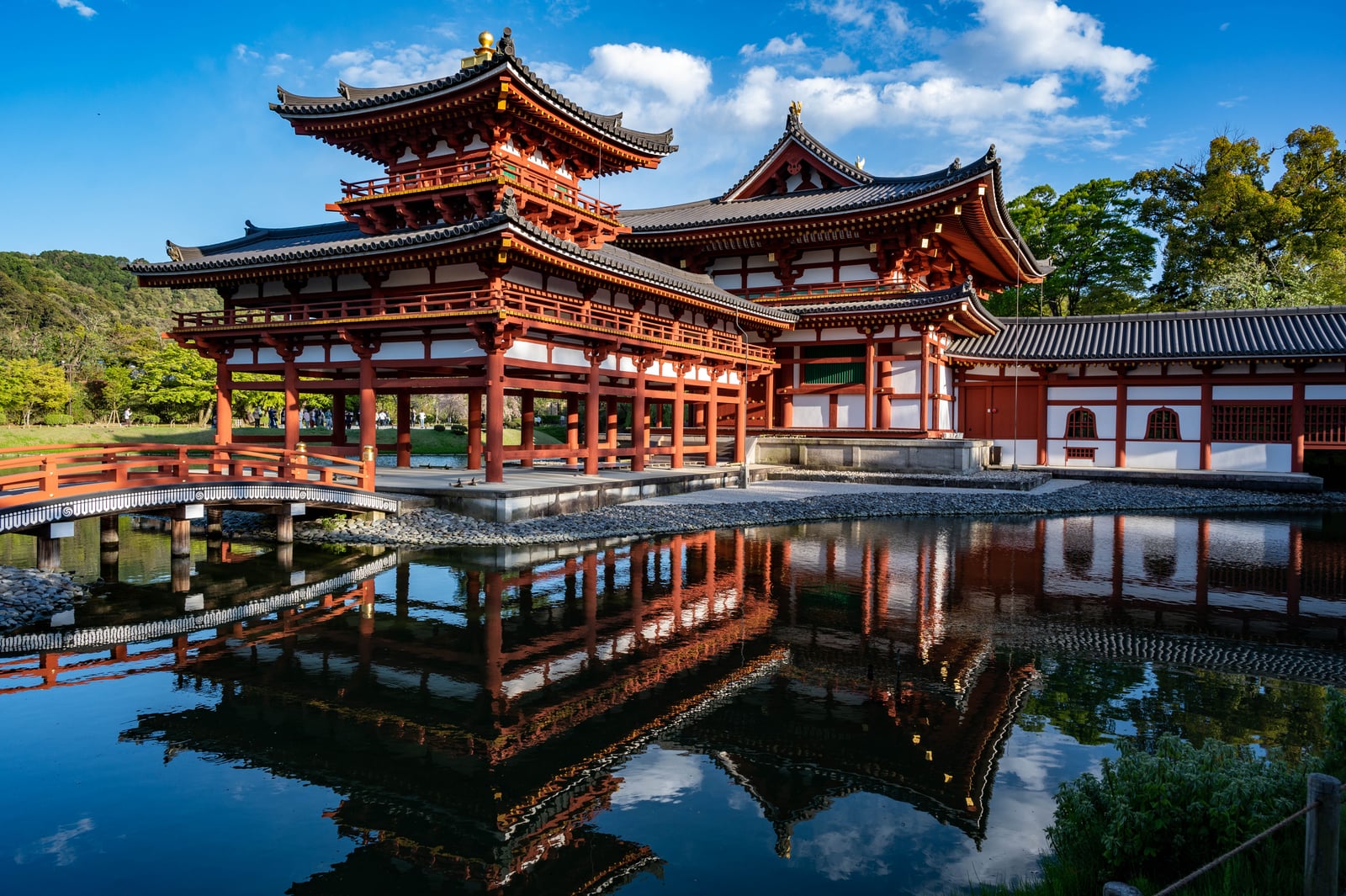 宇治淨土院羅漢堂的朱紅倒影｜2023/04 關西賞櫻/環球影城
