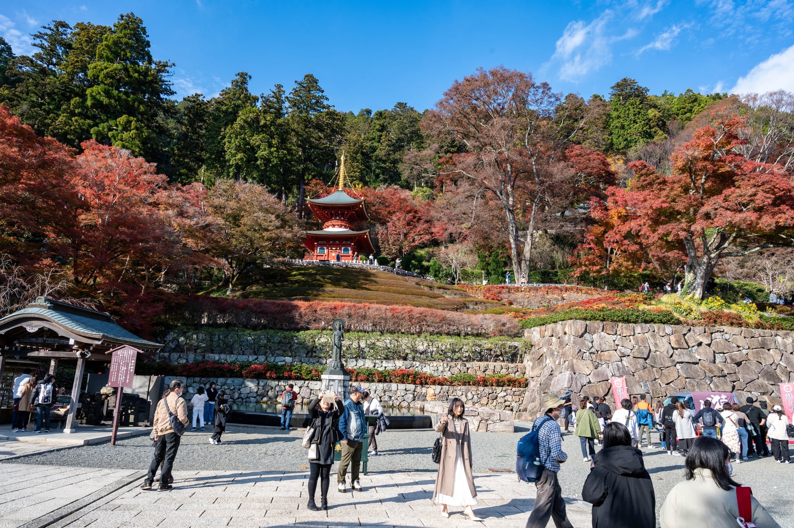 箕面勝尾寺的紅葉與寶塔風光｜2023/11 關西賞楓