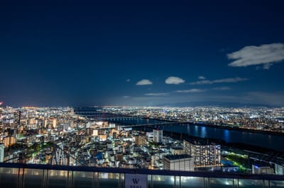 梅田藍天大樓俯瞰大阪璀璨夜景