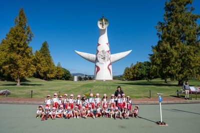 萬博紀念公園太陽之塔下的歡樂合影｜2024/10 神戶
