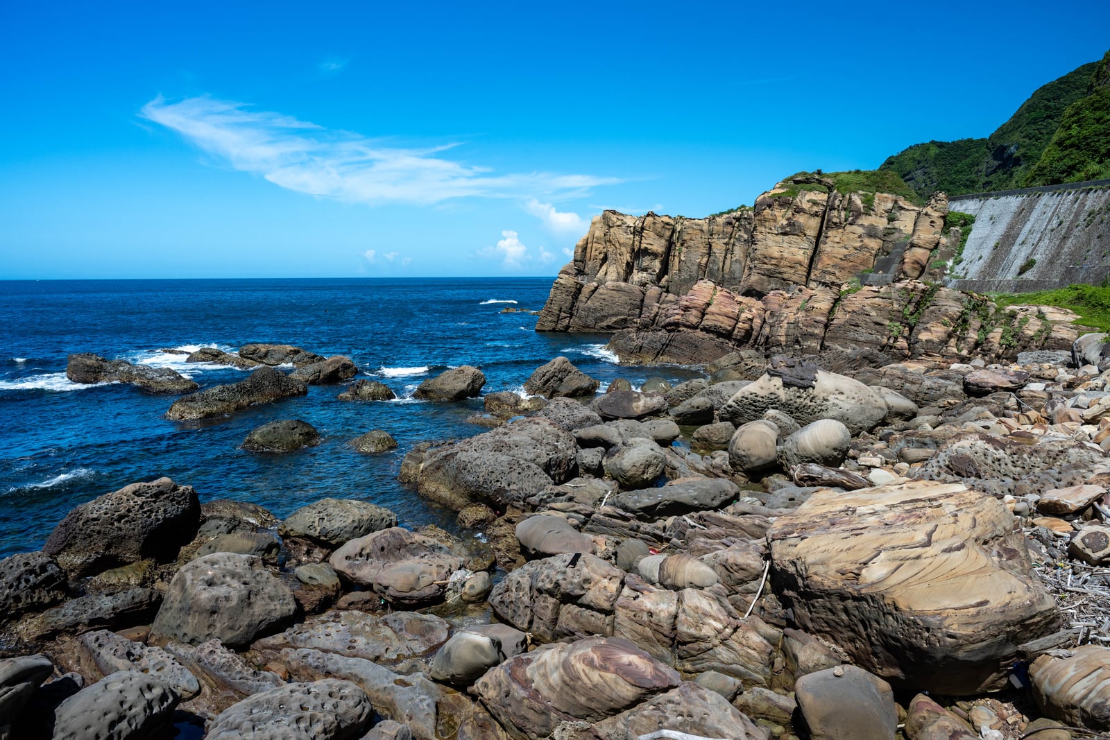 海蝕紋理與湛藍海岸的交織｜2025/08 鼻頭角/龍洞/南雅奇岩/水湳洞