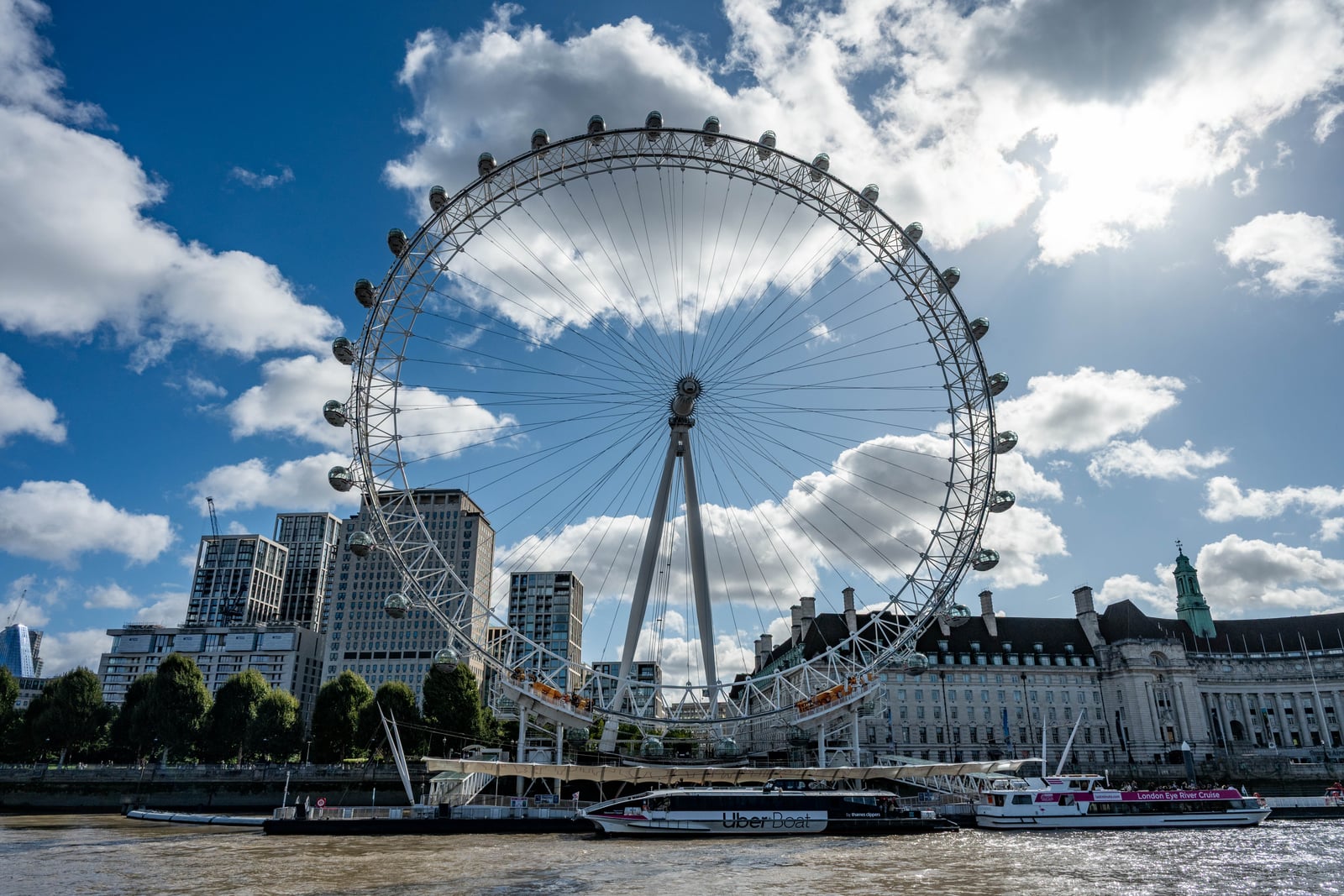 晴空下的倫敦眼巨型摩天輪｜2025/09 英國
