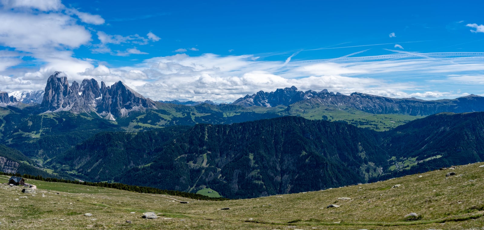 群山環繞的遼闊高山草原全景風光｜2026/06 阿爾卑斯山脈之多洛米堤